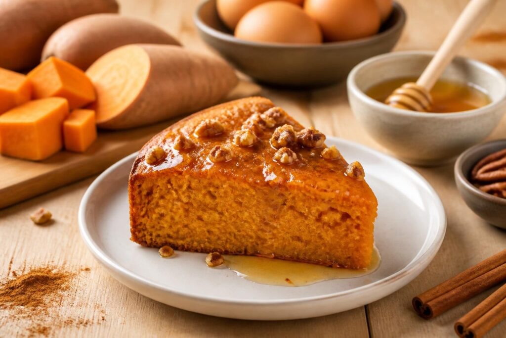 découvrez notre recette gourmande de gâteau à la patate douce, alliant saveur et bienfaits nutritionnels pour un dessert sain et délicieux.