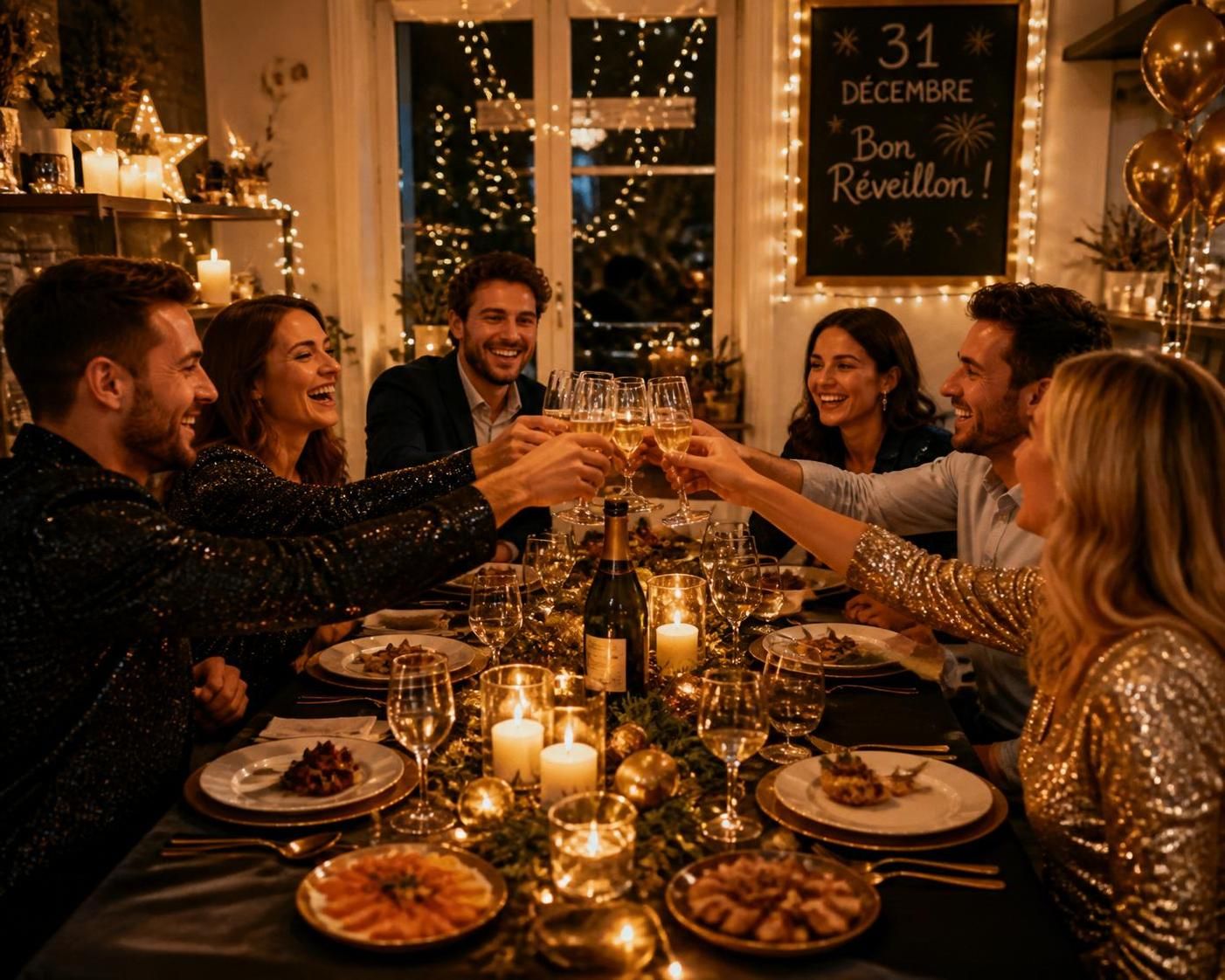 découvrez des idées de repas conviviales et festives pour célébrer le 31 décembre entre amis et terminer l'année en beauté autour d'une table gourmande.
