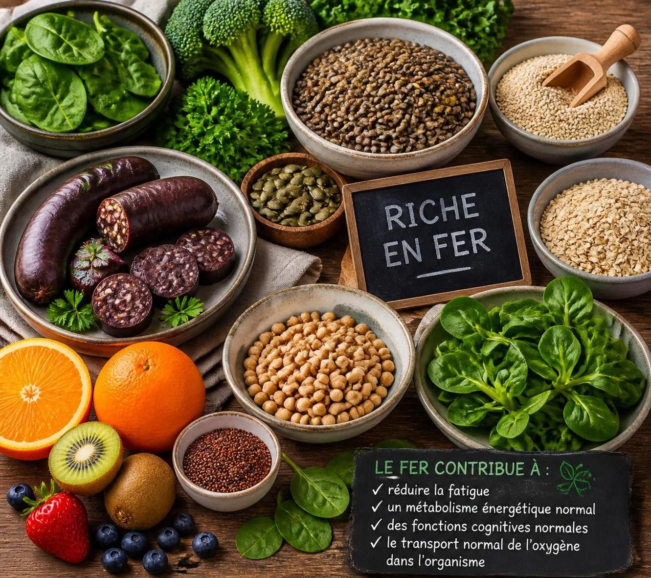 découvrez comment augmenter naturellement votre taux de fer grâce à des aliments riches en fer, sans avoir recours aux compléments alimentaires.