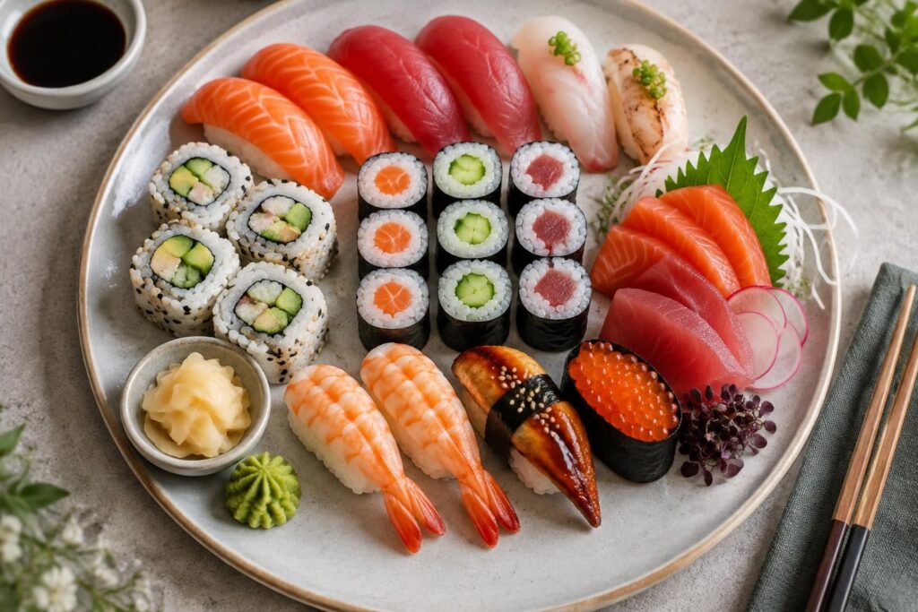 combien de calories dans un sushi au saumon, un california ou un sushi au thon ? comparez les valeurs nutritionnelles des principales variétés.